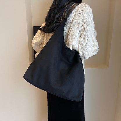 Suede Crescent Bag