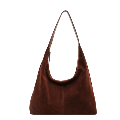 Suede Crescent Bag
