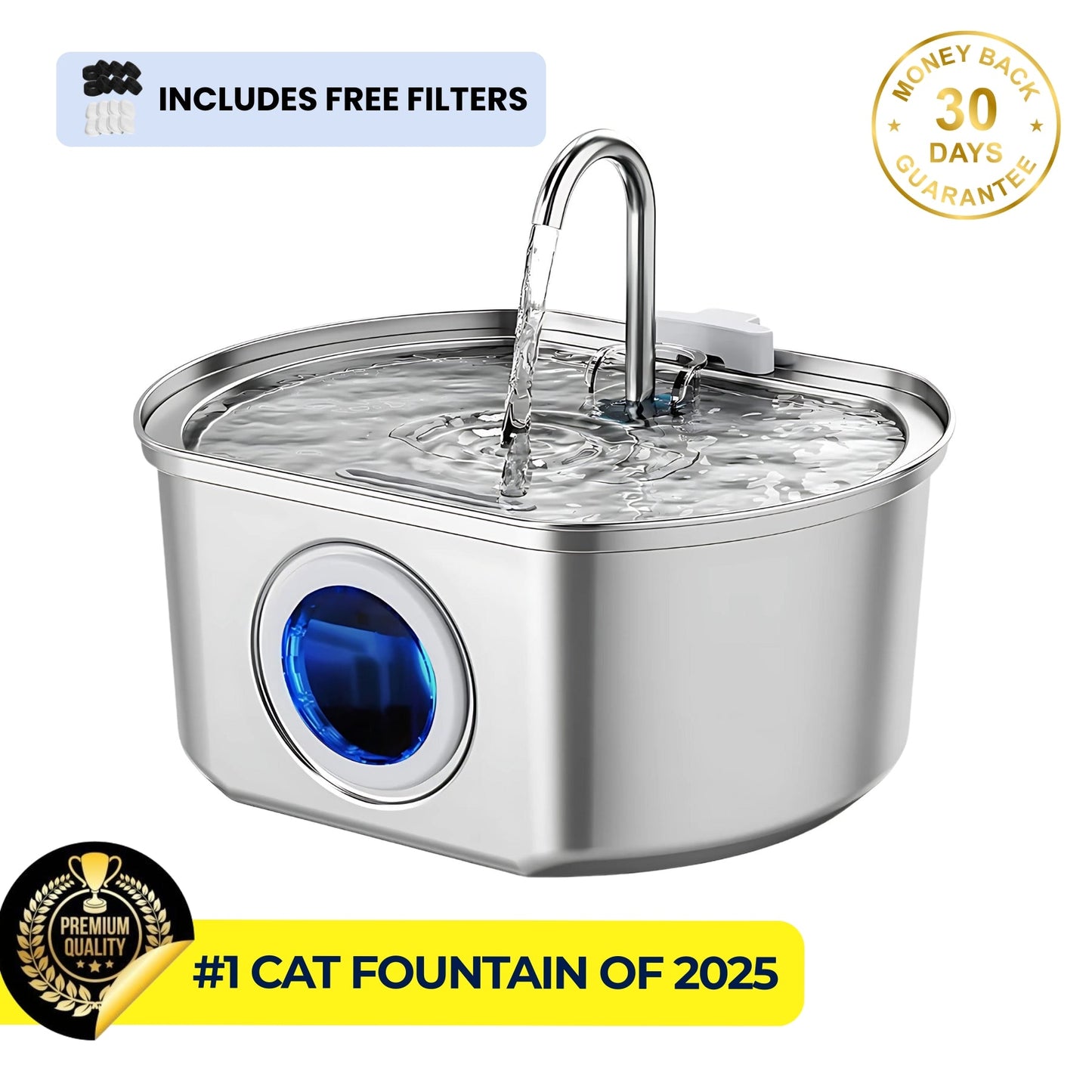 Evina™  Stainless Steel Water Fountain